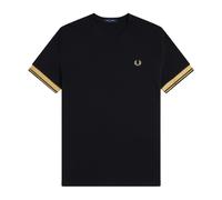Fred Perry- Twin Tipped Cuff T-Shirt- Tops- Hombre- Negro- S- Twin Tipped Cuff T-Shirt