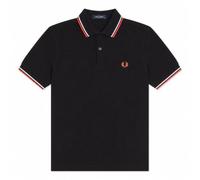 Fred Perry Twin Tipped Polo Shirt Black/Dusky Blue/Strawberry Cream
