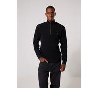 Fred Perry Waffle Stitch Half Zip Jumper L Negro