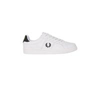 Fred Perry- Zapatilla de Tenis Blanca con Corona de Laurel- Shoes- Hombre- Blanco- 41 EU- Zapatilla de Tenis Blanca con Corona de Laurel