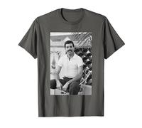 Freddie Mercury Queen en NOLA Antes de la Gira de Juegos 1981 Camiseta, Hombre, Asfalto, M