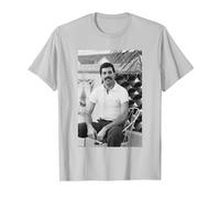 Freddie Mercury Queen en NOLA Antes de la Gira de Juegos 1981 Camiseta, Hombre, Plata, XXL