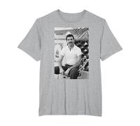 Freddie Mercury Queen en NOLA Antes de la Gira de Juegos 1981 Camiseta, Hombre Tallas Grandes, Gris Jaspeado, 2X Alto