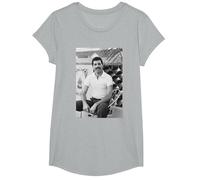 Freddie Mercury Queen en NOLA Antes de la Gira de Juegos 1981 Camiseta, Niñas, Gris Jaspeado, L