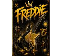 Freddie Rock Star Notebook: Personalized Grid Paper Journal for Guitar Lovers | Music Lover Gift