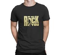 Freddie We Will Rock You Gold Men Printed T-Shirt