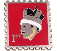 Freddie With Crown Live Rock Music Wembley Concert King of Queen - Sello esmaltado de 1.25 pulgadas, 1.25 Inches, Esmalte, Esmalte