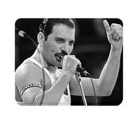 Freddy Mercury Wembley Rock 80's - Alfombrilla de ratón (22 x 18 cm), color negro y blanco