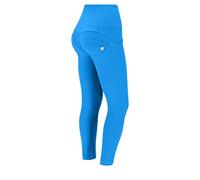 FREDDY - Pantalón Push Up WR.up® 7/8 Cintura Alta Tejido De Punto Dril Ecológico, Diva Blue, Large