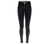 FREDDY - Pantalón Push Up Wr.up® Pitillo En Tejido De Punto-denim Ecológico, Jeans Negro-Costuras En Tono, Medium