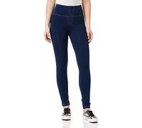 FREDDY - Pantalón WR.up® Pitillo De Talle Alto Y Largo Estándar De Denim Elástico, Jeans Scuro-Costuras Amarillo, Small