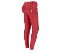FREDDY - Pantalón WR.up® Superskinny 7/8 Cintura Regular En Imitación Cuero, Deep Claret, Extra Small