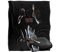 Freddy Vs Jason Face Off Manta súper suave con tacto sedoso - 152 x 127 cm