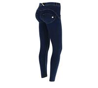 Freddy WR.UP® Pantalones 7/8 para mujer, longitud hasta el tobillo, aspecto vaquero, muy ajustados, altura normal (S, J0Y), azul