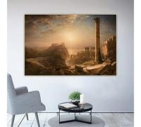 Frederic Edwin Church 《 Siria por el mar 》 Arte de la lona Pintura al óleo Obra de arte Póster Impresión Imagen Decoración de la pared Decoración del hogar 70x100 cm Sin marco