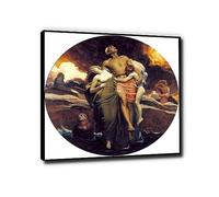 Frederic Leighton Art Prints And the Sea Gave Up the Dead Which Were in It Reproducciones de famosas pinturas giclée impresiones sobre lienzo listo para colgar decoración de pared 80 x 80 cm enmarcado