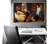 Frederic Leighton "La muerte fingida de Julieta" Lienzo impreso, póster para decoración de pared de sala de estar moderna (40x60cm/Sin marco)
