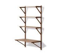 Fredericia Furniture Estantería con escritorio BM29. 78x134 cm Walnut lacquer