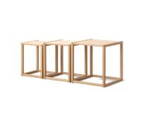 Fredericia Furniture Mesas nido BM375. 3 piezas Roble claro aceitado