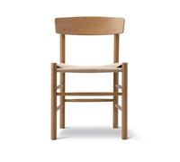 Fredericia Furniture Silla J39 Barnizado Vintage -trenzado natural