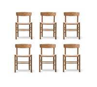 Fredericia Furniture Silla J39. Roble aceitado-trenzado natural. pack de 6