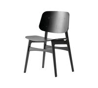 Fredericia Furniture Silla Søborg wood Roble lacado negro - estructura de roble lacado negro