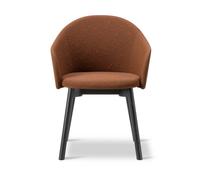 Fredericia Furniture Sillón Gomo Armchair con base de madera Myr 362 - roble lacado en negro