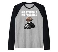 Frederick Douglass No Struggle Significa Que no Hay Progreso Camiseta Manga Raglan