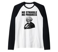 Frederick Douglass No Struggle Significa Que no Hay Progreso Camiseta Manga Raglan