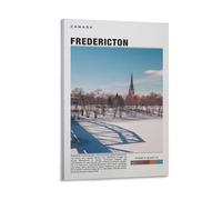 Fredericton - Lienzo decorativo para pared, diseño del río canadiense, ciudad histórica de New Brunswick, para sala de estar, dormitorio, baño, oficina, decoración del hogar, 40 x 60 cm