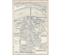 Fredericton New Brunswick Map Journal: Vintage Map Notebook