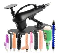 Fredorch Upgrade 3xlr Sex Machine, Portátil, Velocidad Ajustable, Máquina Sexual Automática con Consolador y Copas de Masturbación Con Consolador y Copas de Masturbación (MHC-A2SS-BK-C)