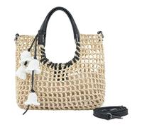FREDsBRUDER bolso Sun Carrier Collection Square Shopper Natural Straw & Black beige