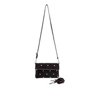 FREDsBRUDER Cuero bolso bandolera Endless Beads Flap Bag Brown marrón