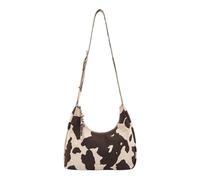 FREDsBRUDER Cuero bolso bandolera Velvet Wild Midi Hobo Cow Pattern marrón