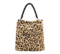 FREDsBRUDER Cuero bolso de hombro bolso bandolera Furry Friend Hobo Bag Dotty Leo marrón claro
