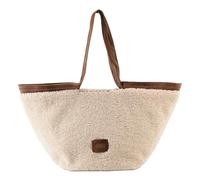 FREDsBRUDER Cuero bolso de hombro Teddy Layer Tulip Shopper Toffee & Teddy crema