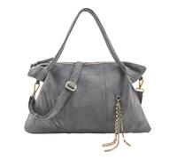 FREDsBRUDER Cuero bolso de hombro Velvet Wild Shoulderbag Dark Grey marrón topo