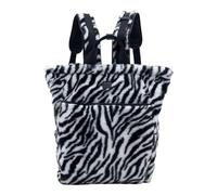 FREDsBRUDER Cuero mochila Furry Friend Backpack Zebra negro blanco