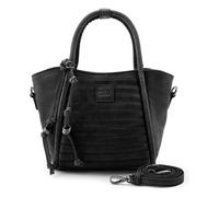 FredsBruder Layer Bolsa de hombro Mini Bag Piel natural 17 cm negro