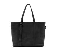 FredsBruder Bolso de piel reversible 37 cm negro