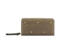FREDsBRUDER Cuero Monedero The Beaded Wallet Greyish Khaki Gris Verdoso