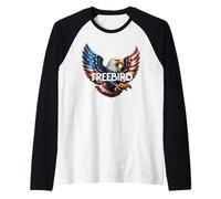 Free American Bird, This Bird You Cannot Change 4th of July Camiseta Manga Raglan