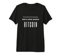 Free and Open Source Decentralized Blockchain Bitcoin BTC Camiseta Premium