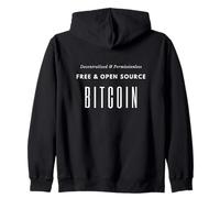 Free and Open Source Decentralized Blockchain Bitcoin BTC Sudadera con Capucha