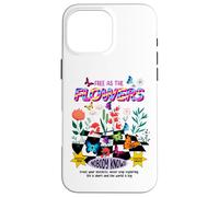 Free as The Flowers Cool Quotes Illustration Graphic Designs Carcasa para iPhone 16 Pro MAX