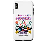 Free as The Flowers Cool Quotes Illustration Graphic Designs Carcasa para iPhone XS MAX