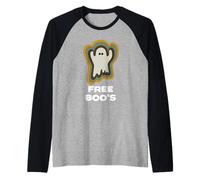 Free Boo's Ghost or Spirit Spooky Fall Design Camiseta Manga Raglan