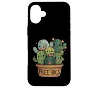 Free Cactus Hugs tee | Cute Funny Cactus Present Friendly Carcasa para iPhone 16 Plus