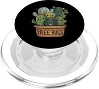 Free Cactus Hugs tee | Cute Funny Cactus Present Friendly PopSockets PopGrip para MagSafe